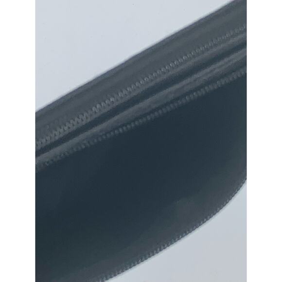 Coin Purse Small Zippered Pouch Black 6 x 4 Inch Wristlet Wallet Dual Pocket - Picture 4 of 7